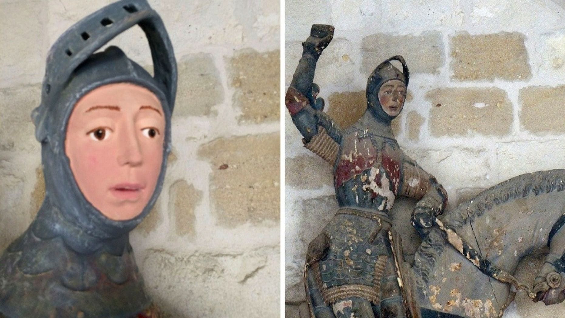 Outrage in Spain over botched restoration of 500-year-old St. George statue