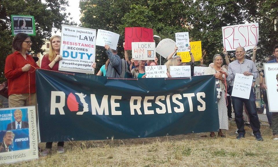 Rome’s anti-Trump protesters express mixed views on pope summit