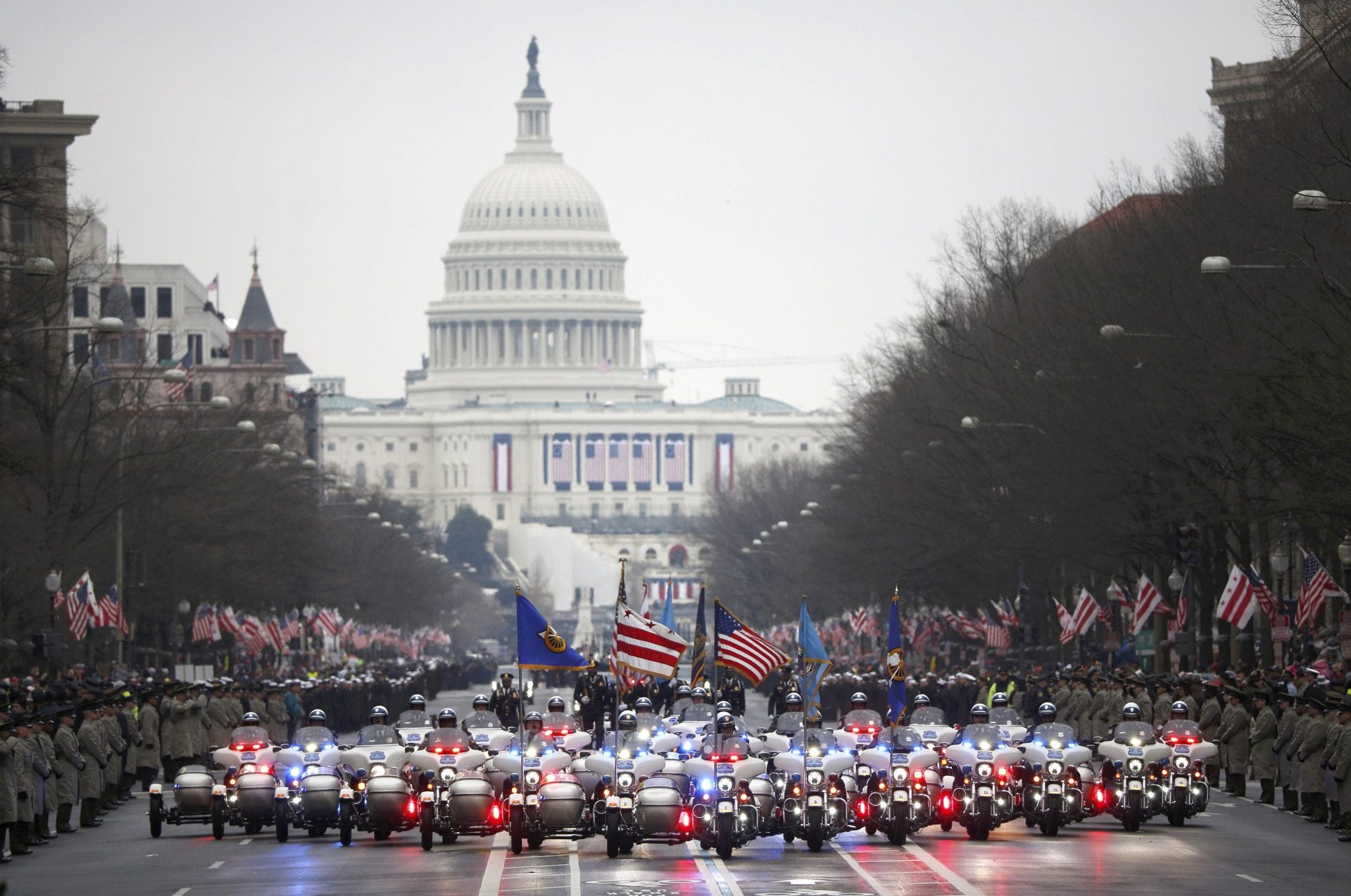 Protesters take to streets of downtown Washington on Inauguration Day