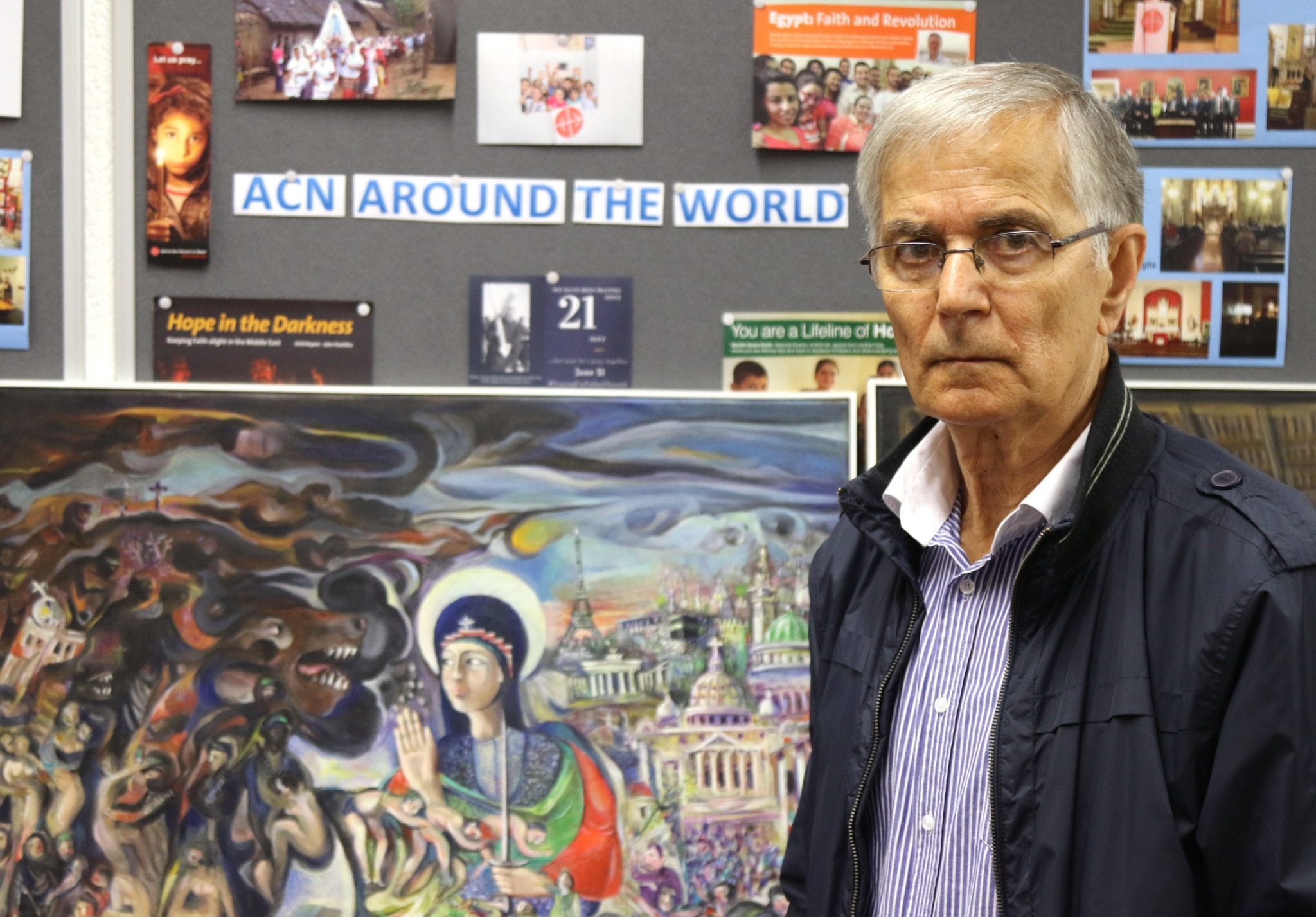 Syriac Christian artist calls paintings of war ‘a cry for help’