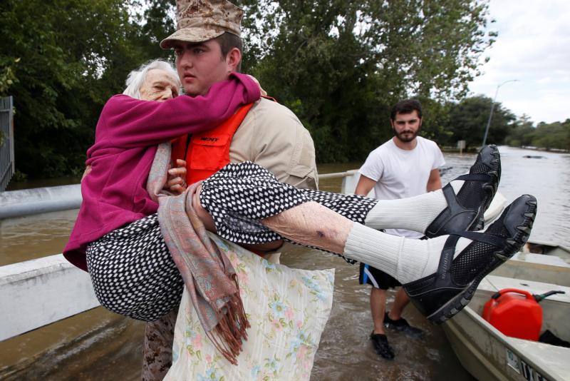 Aftermath of Hurricane Harvey shows panorama of good will and charity