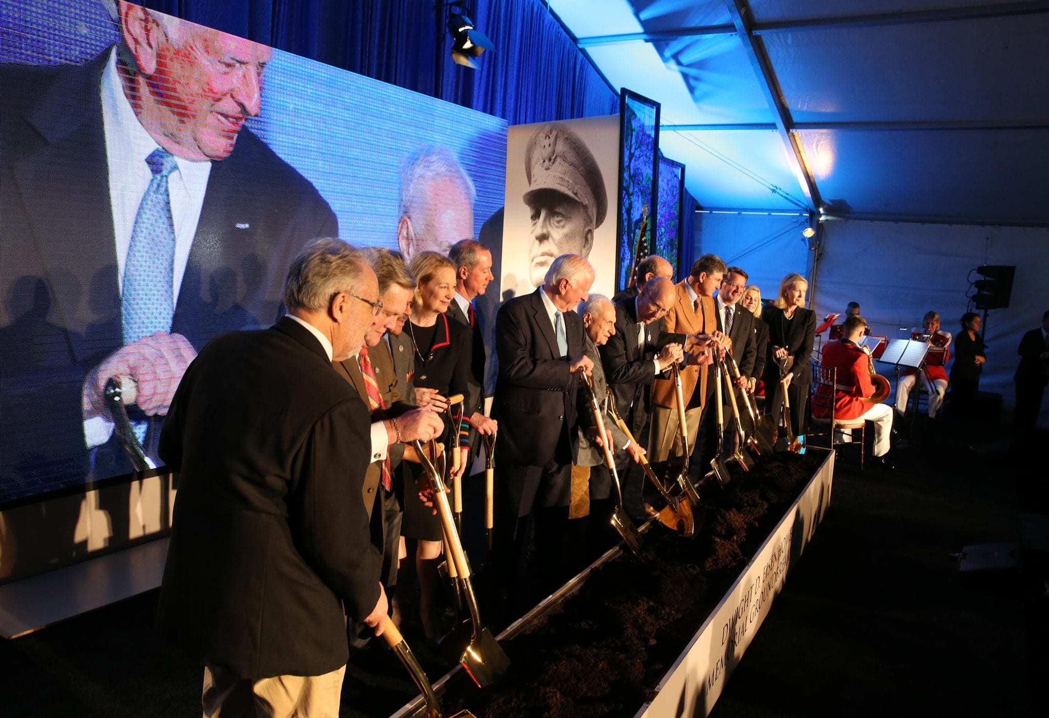 Kansas priest gives invocation at groundbreaking for Eisenhower Memorial