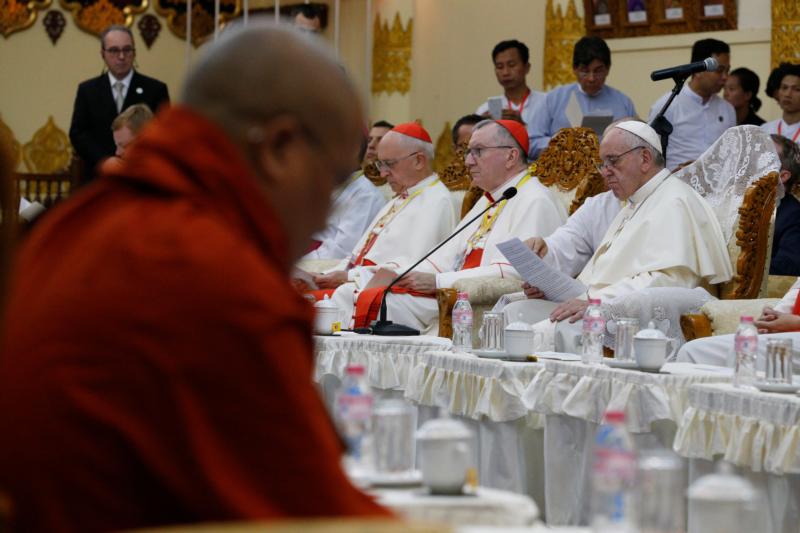 With Buddhists in Myanmar, the meeting was the pope’s message