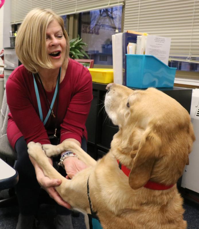 Therapy dog brings joy, stress relief to students at Catholic school | Crux
