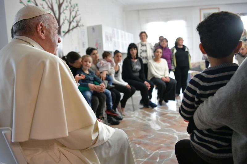 Pope visits group home for women prisoners with small children