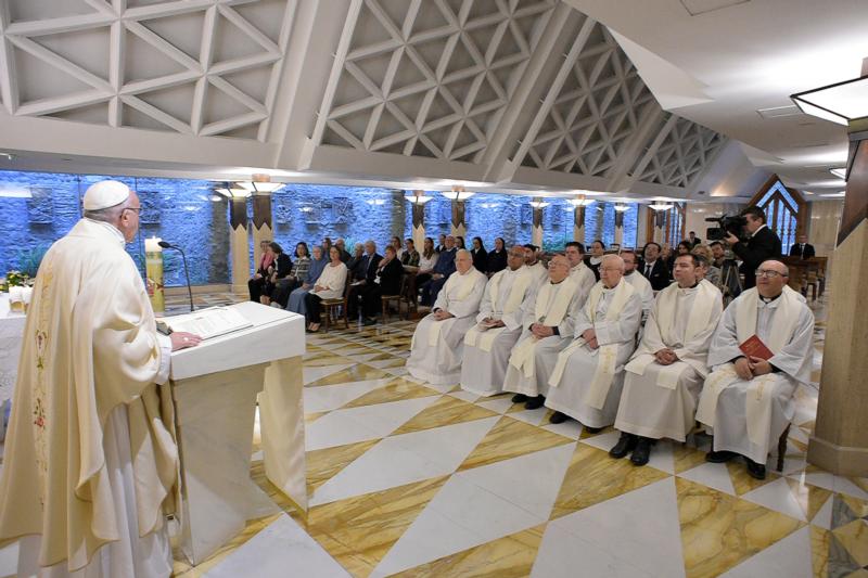Church is a mother, not a bachelor, pope says at morning Mass