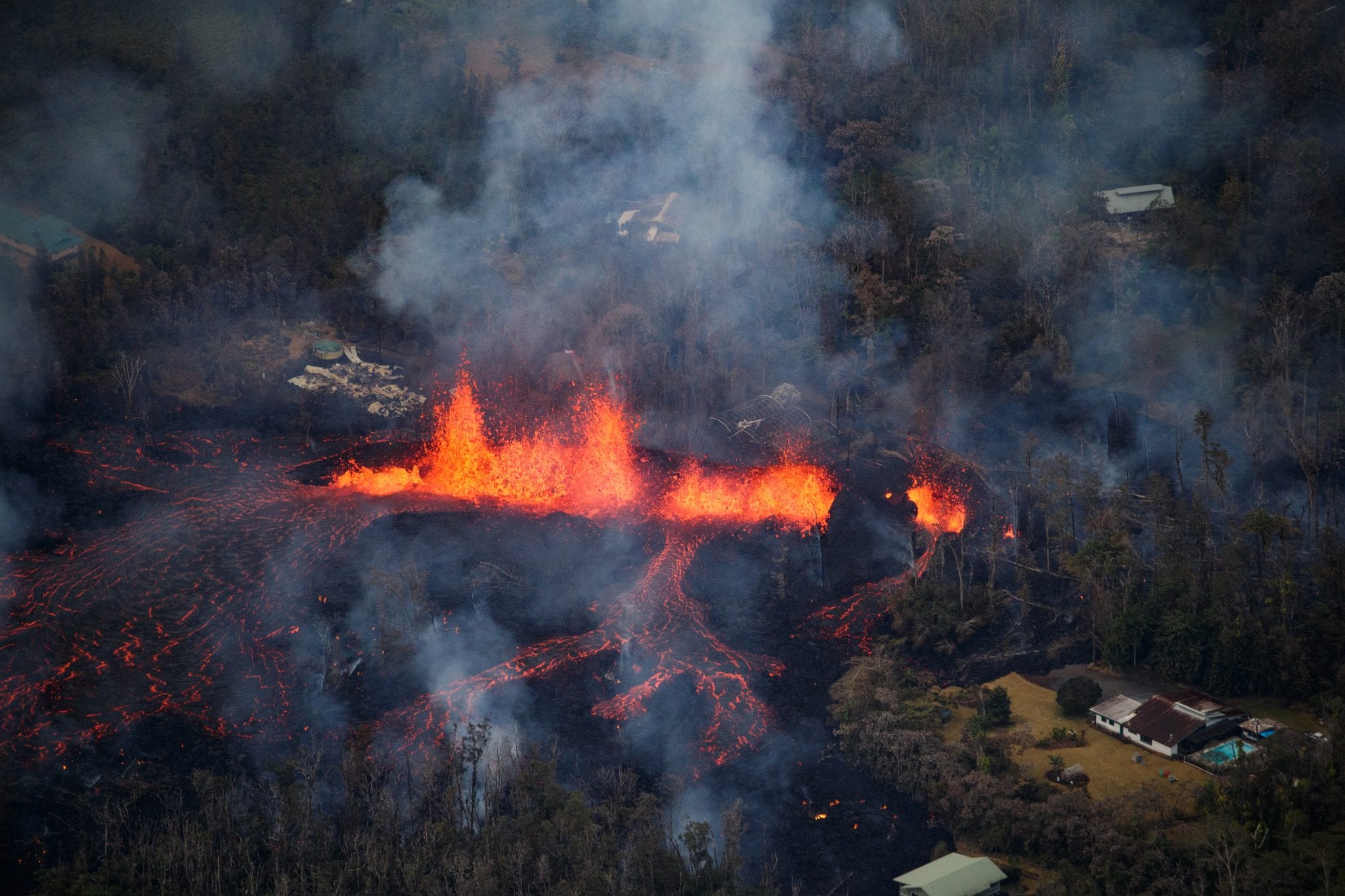 Volcano’s lava flow displaces members of one Hawaii parish