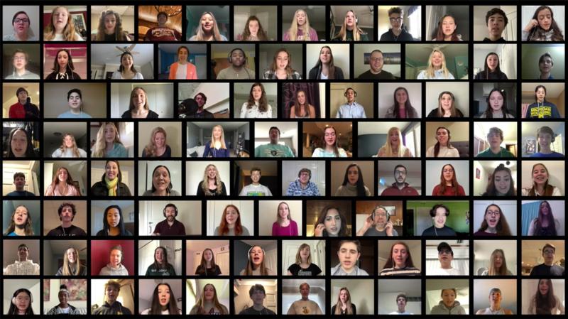 Dozens gather virtually to sing psalms, hymns and inspired songs