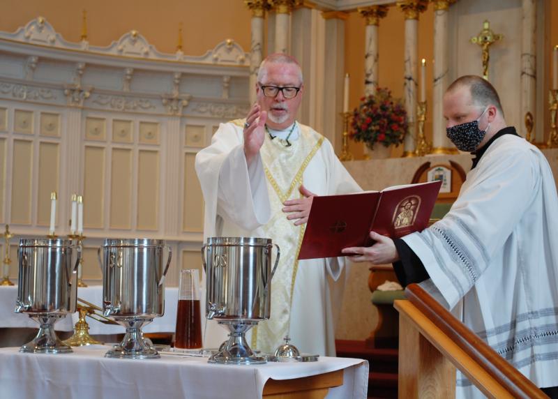 Vermont priests take part in postponed chrism Mass with Bishop Coyne