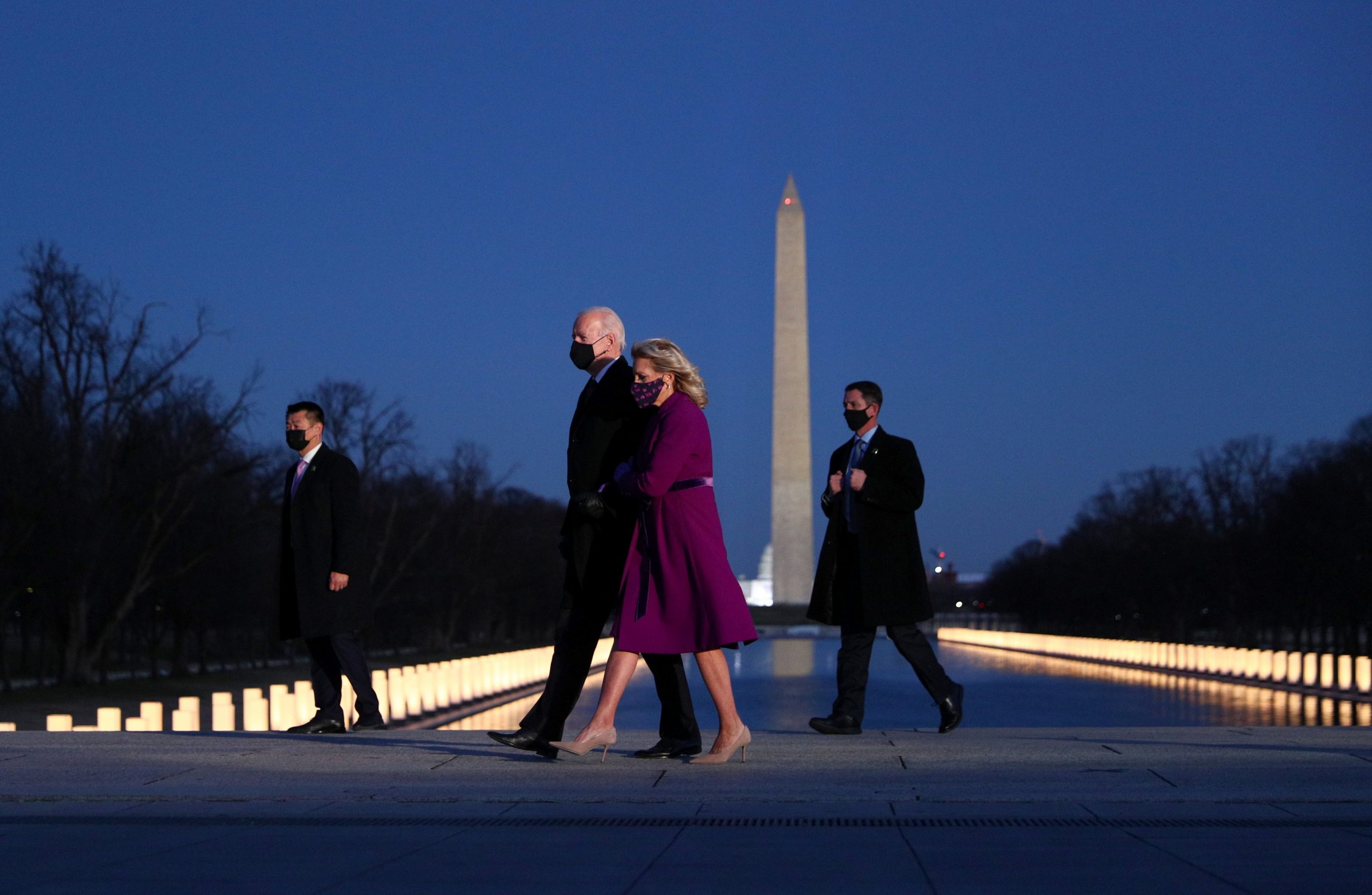Biden attends memorial for COVID-19 victims
