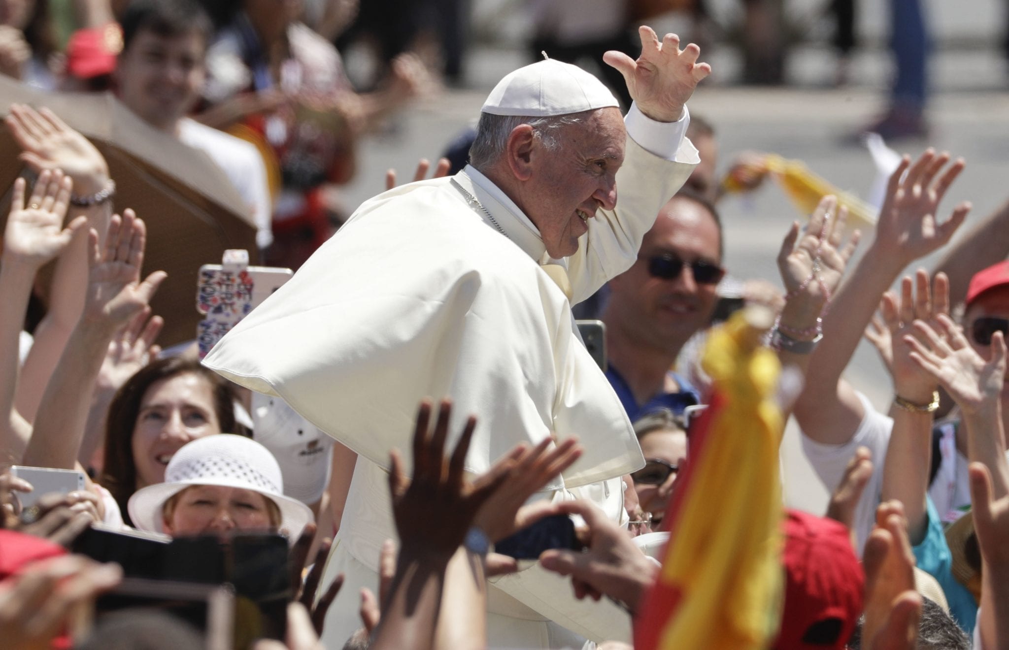 Pope Francis was at home praying with the Church’s charismatics