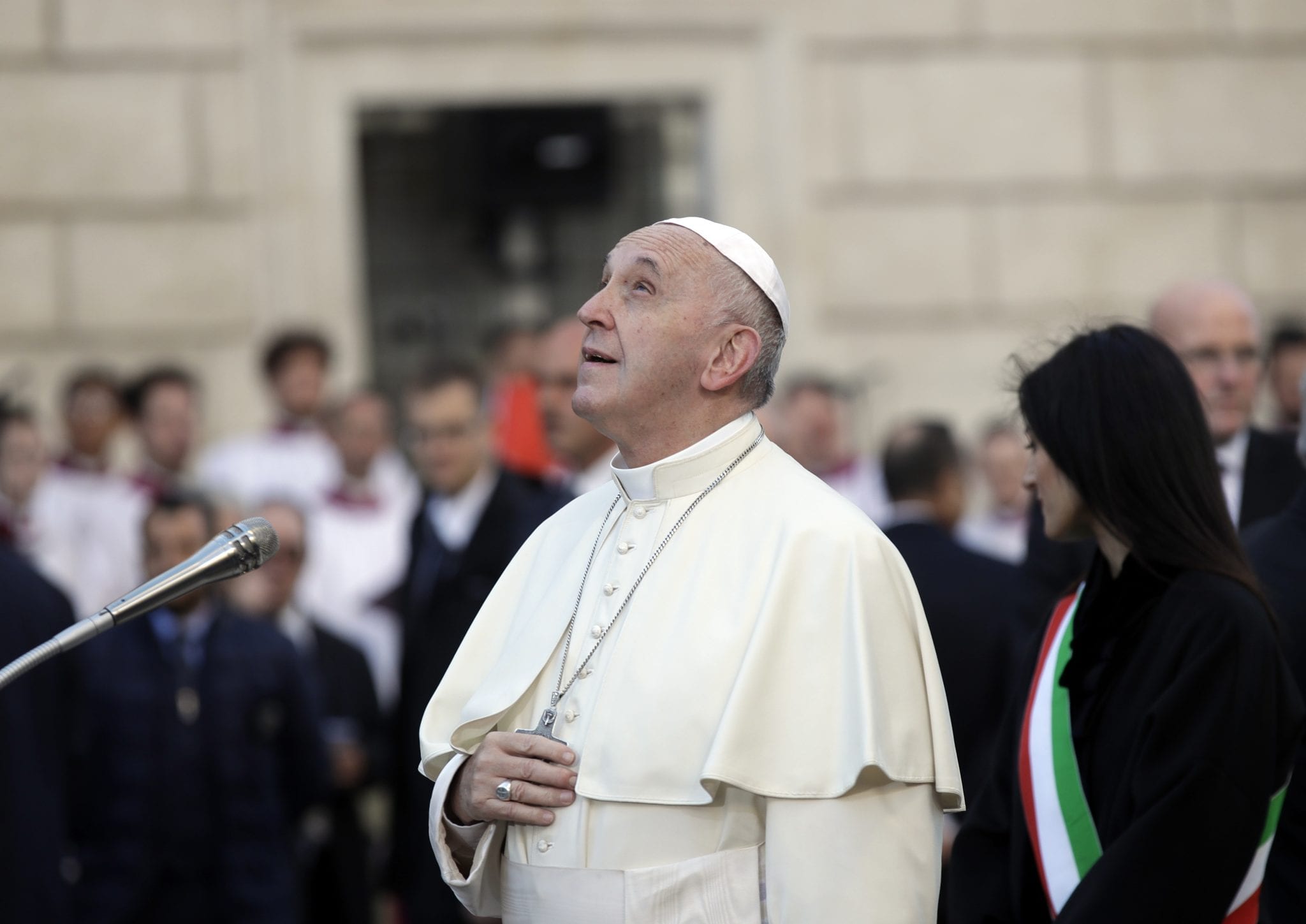 Pope doesn’t back down from skepticism about gays in priesthood