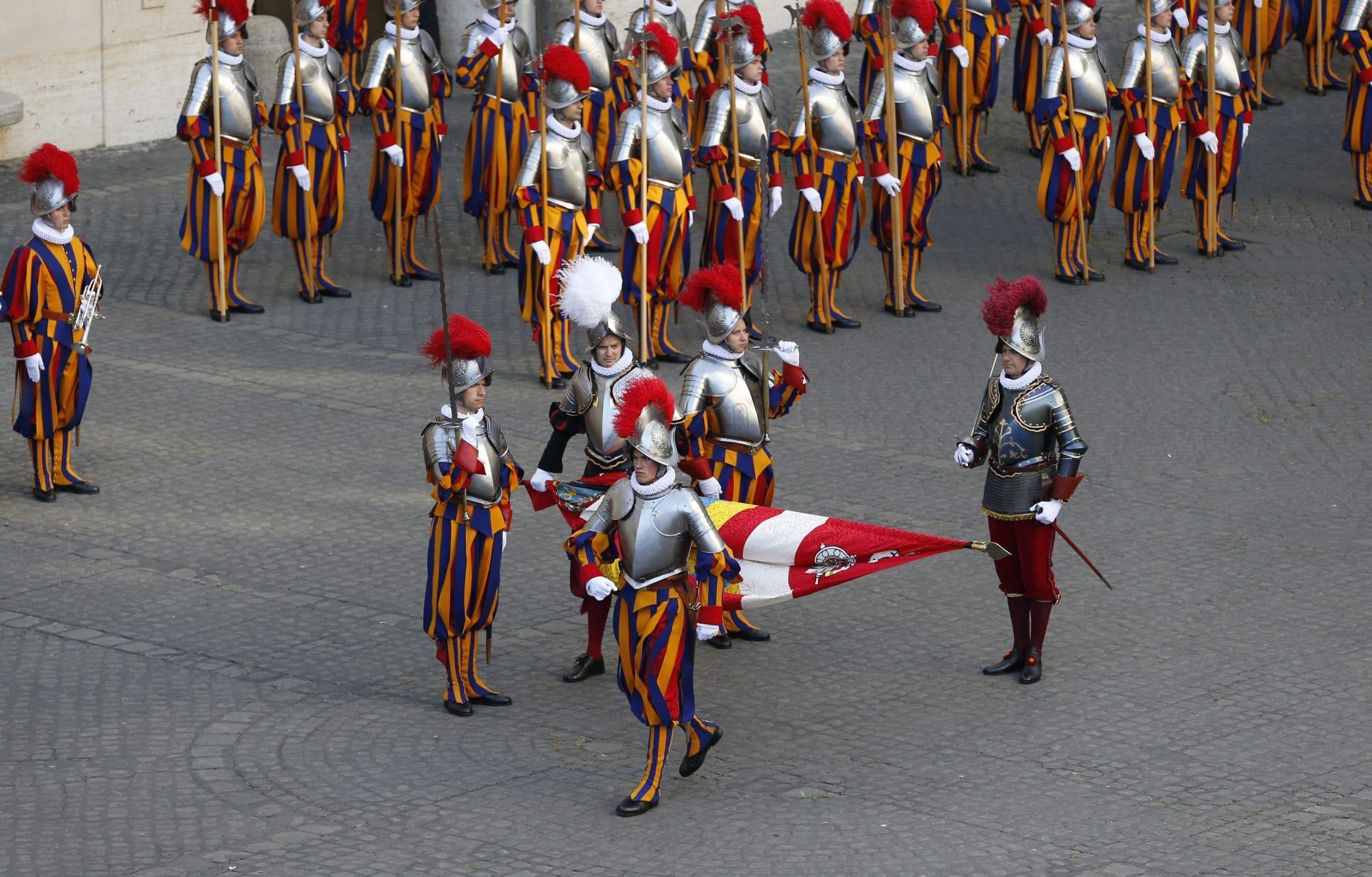 Devil, not invaders, biggest enemy at hand, pope tells Swiss Guard