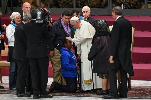 Forgive us for looking the other way, pope tells homeless people
