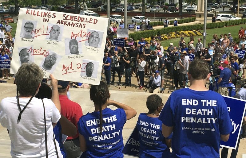 Bishop says Arkansas AG wrong for participating in rally