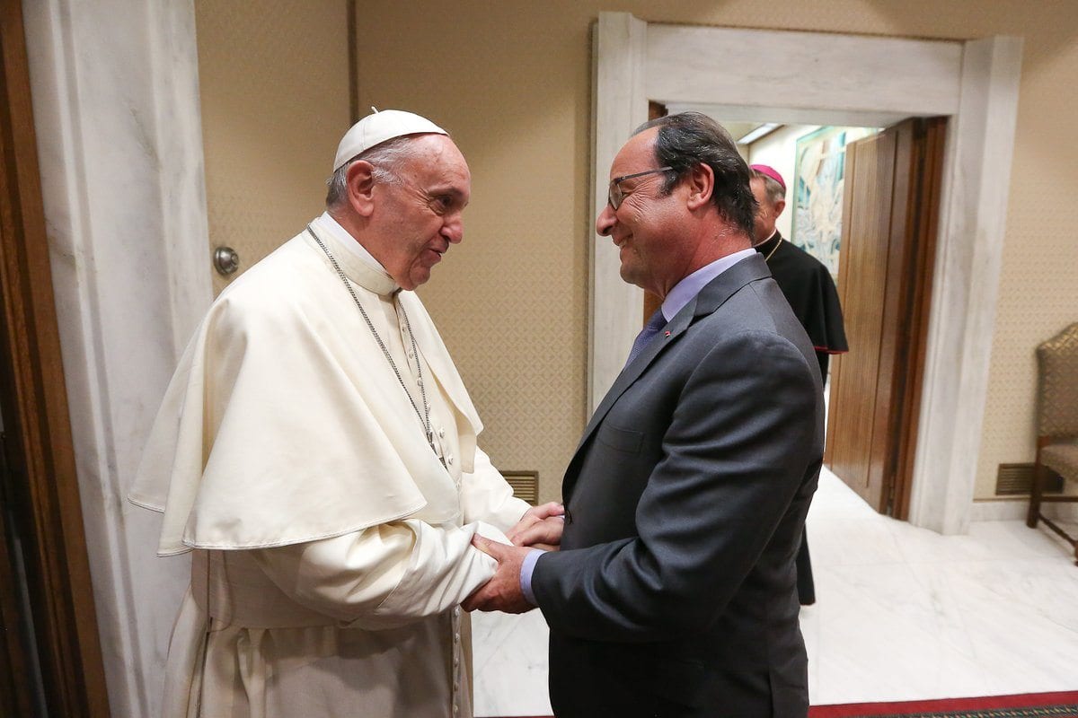 French president meets pope in wake of priest’s murder