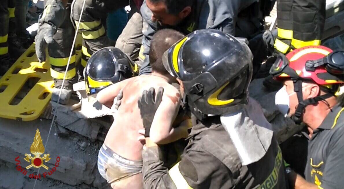 Child removed from earthquake rubble in Italy: ‘My first thought was God’