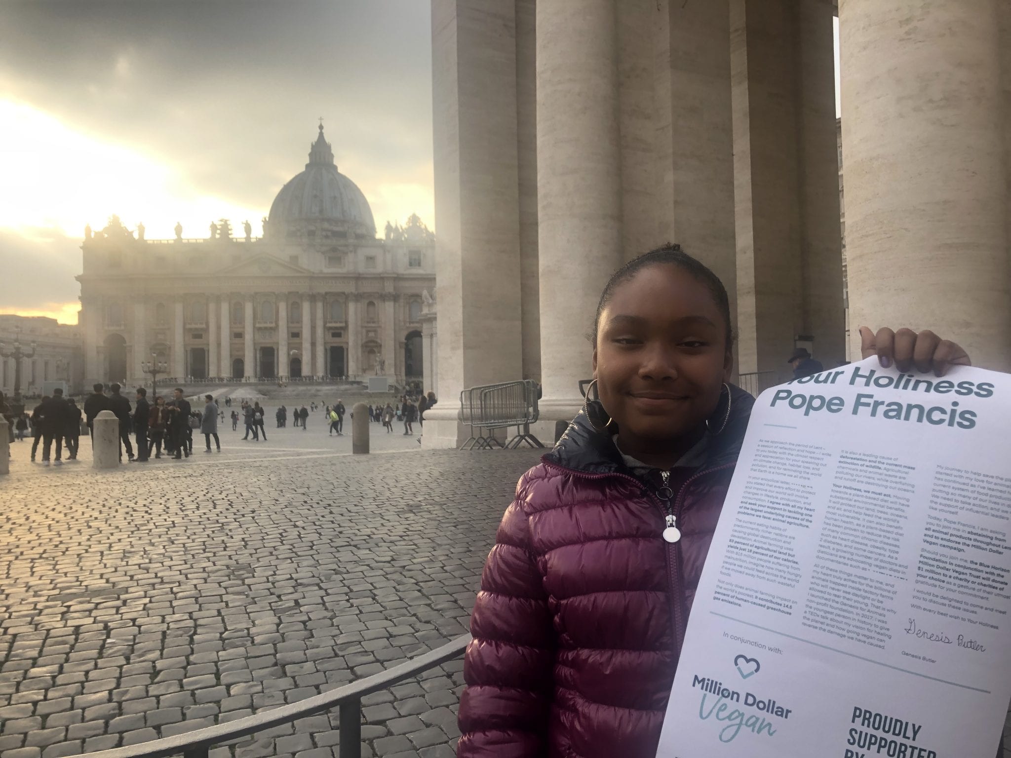 Schoolgirl offers $1 million if pope exchanges Argentine beef for vegan tacos at Lent