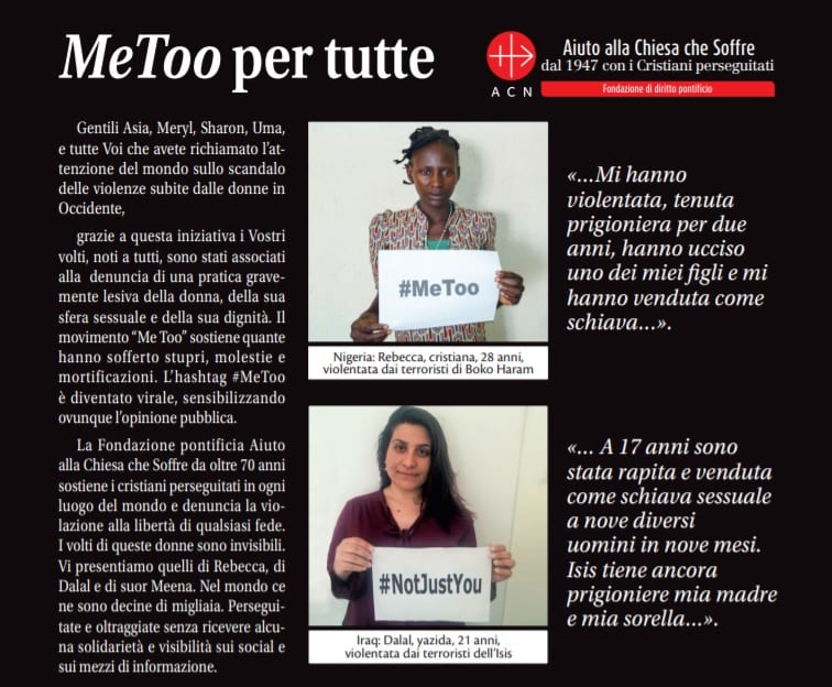 Papal foundation pushes #MeToo movement on religious violence