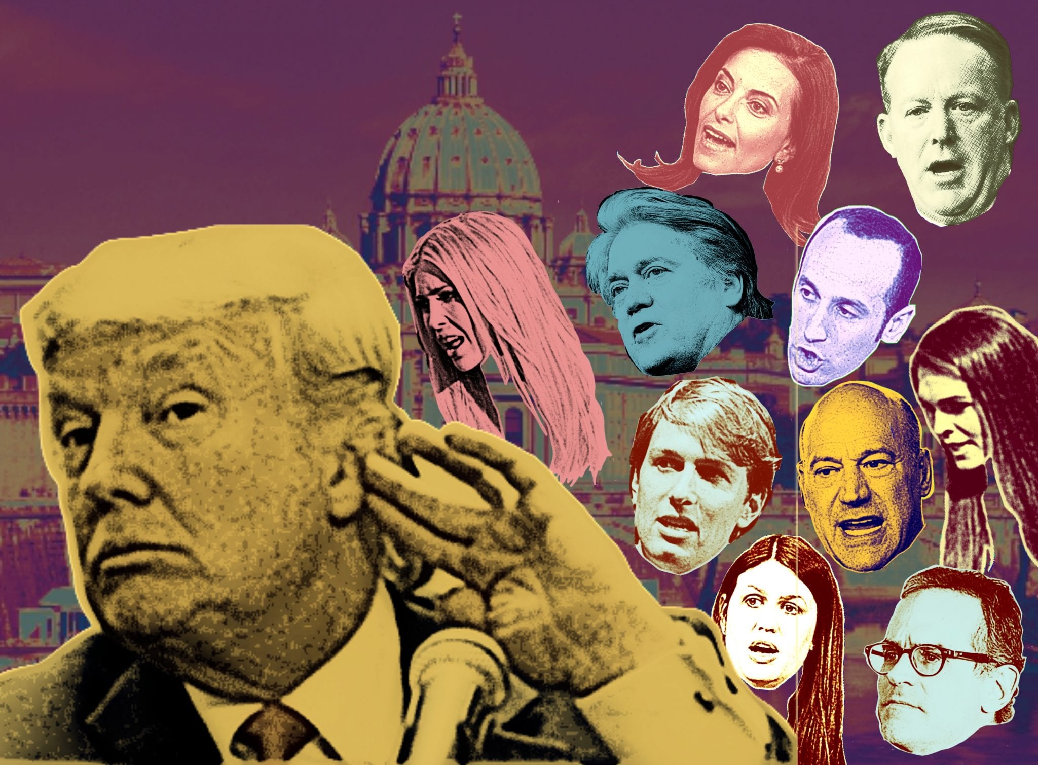 Ahead of meeting with Pope Francis, Trump aides present a divided front