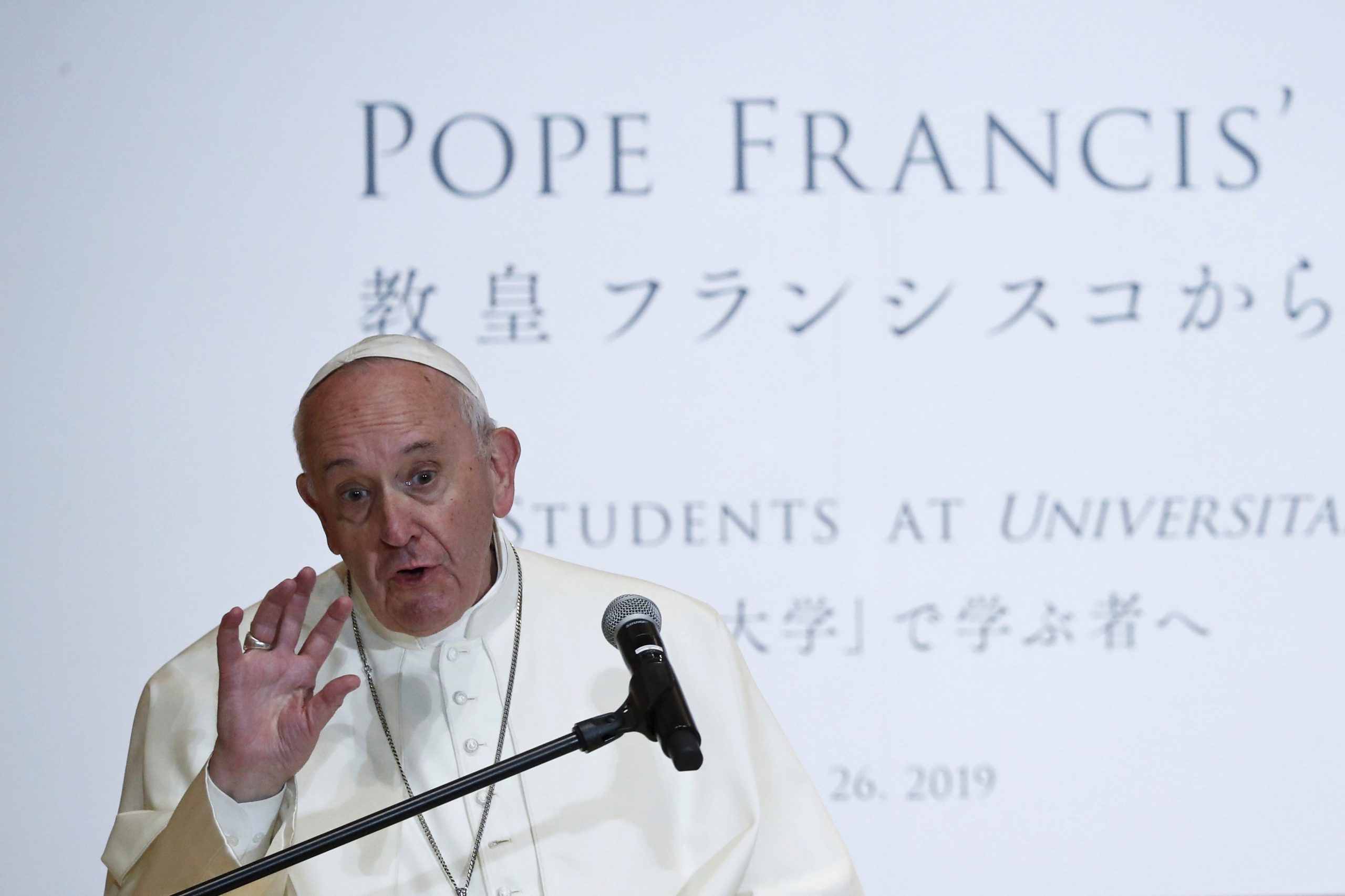 Pope visits Jesuit Japan community that could have been his