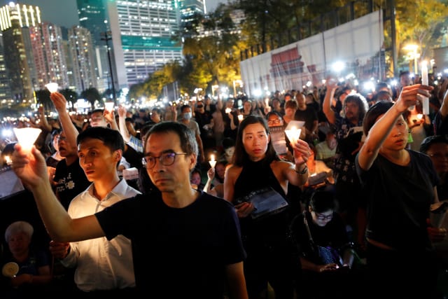 Thousands join Hong Kong vigil commemorating Tiananmen massacre