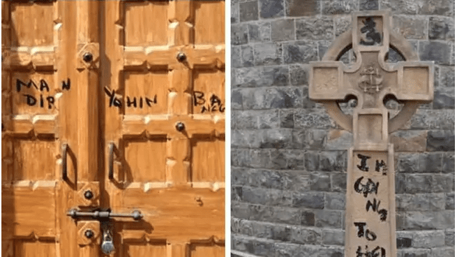 Prominent Christian college in India vandalized with Hindu nationalist slogan