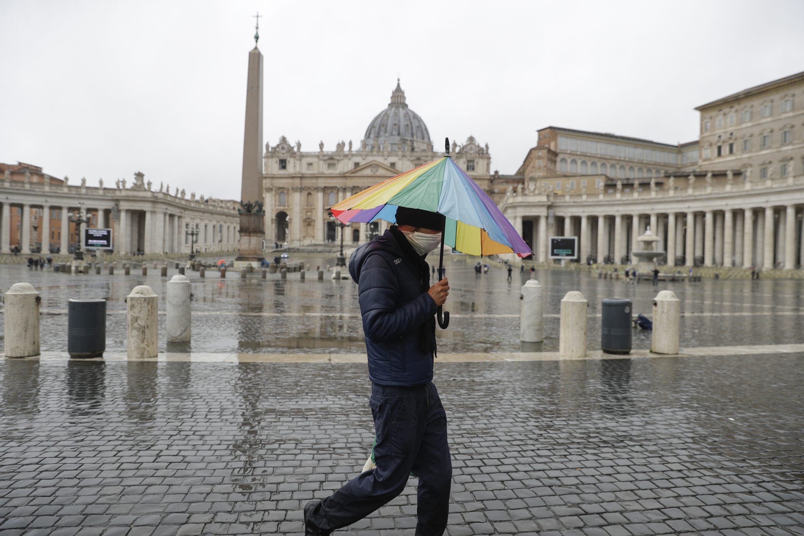 Ailing pope, reducing appearances, prays for homeless dead