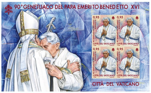 Vatican stamps mark Pope Benedict’s birthday, Fatima apparitions