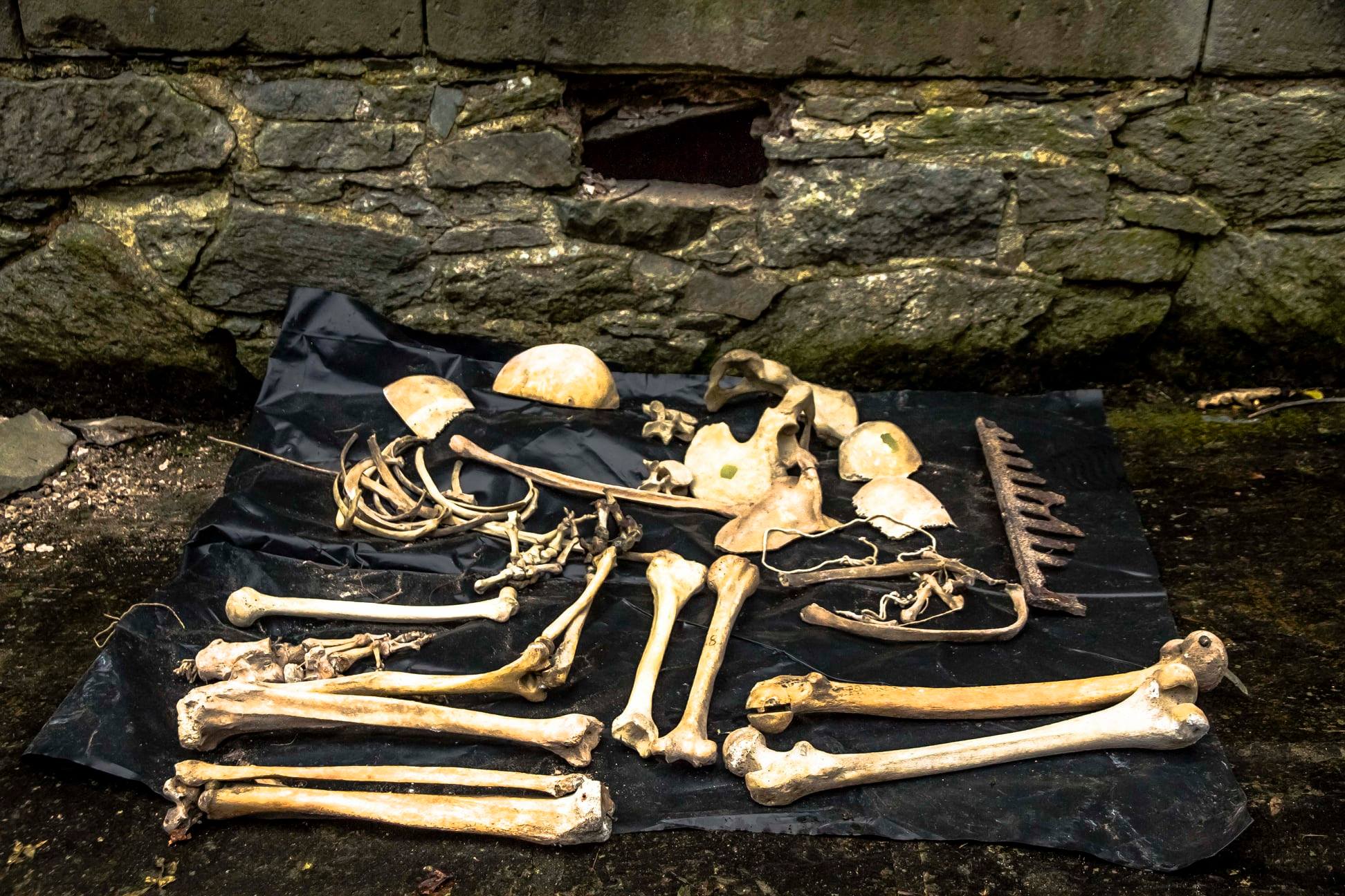 Mystery skeletons found in walls of English monastery
