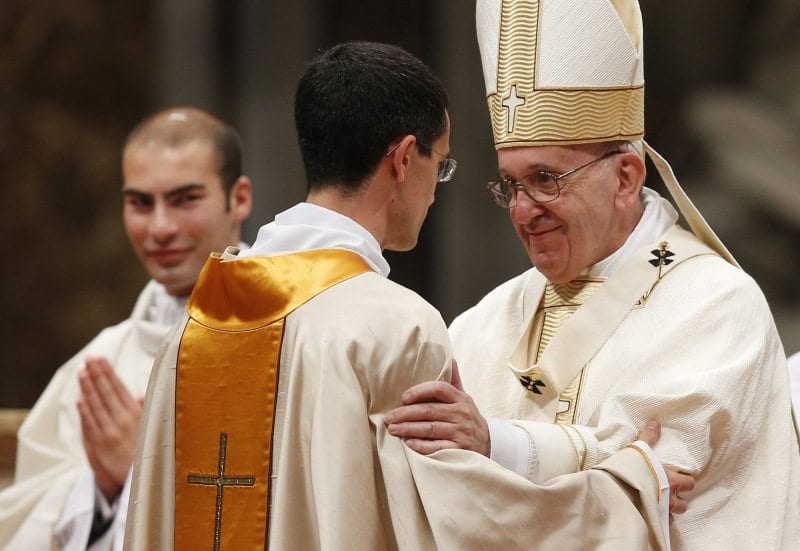 Words and deeds can’t be separated, pope tells new priests