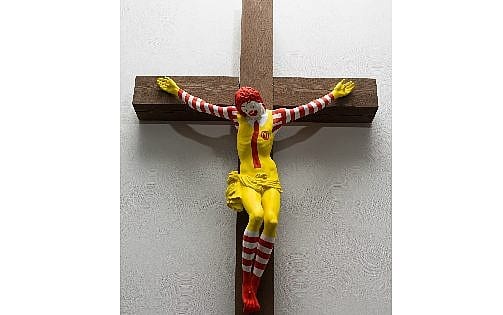 Israeli Christians protest ‘McJesus’ art display at Haifa museum