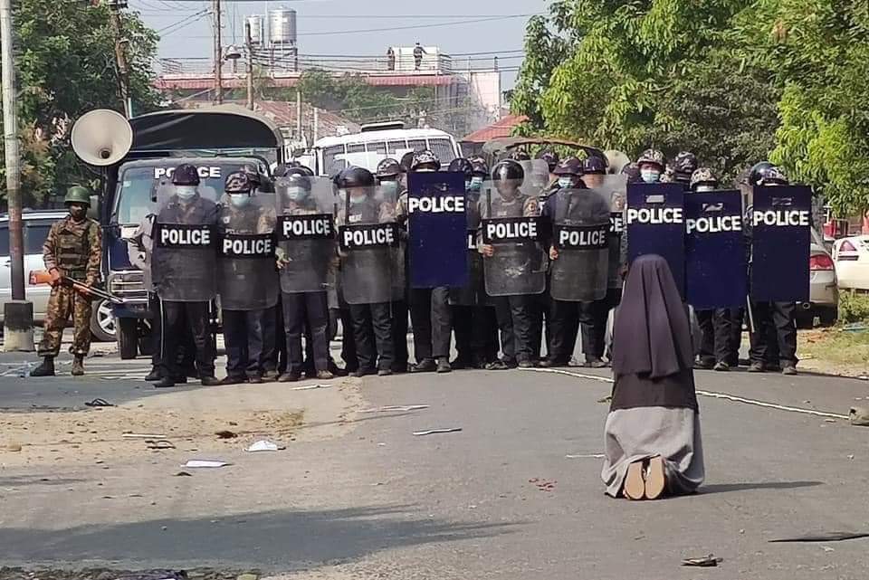 Catholic nun gives Myanmar own Tiananmen moment