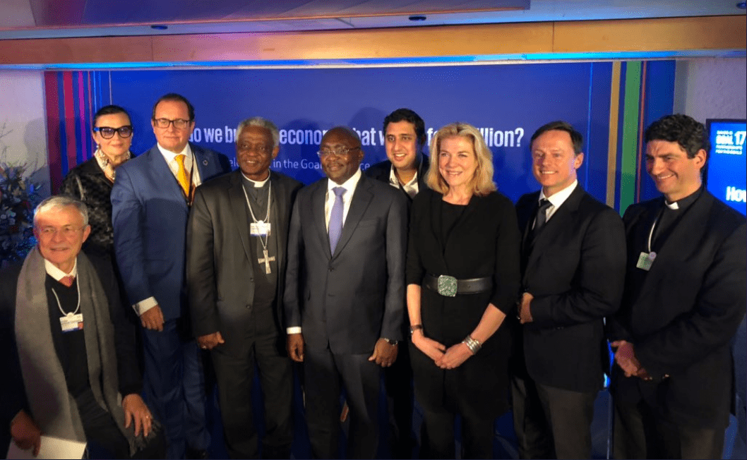 Slimmed-down Vatican team plants a flag for faith at Davos