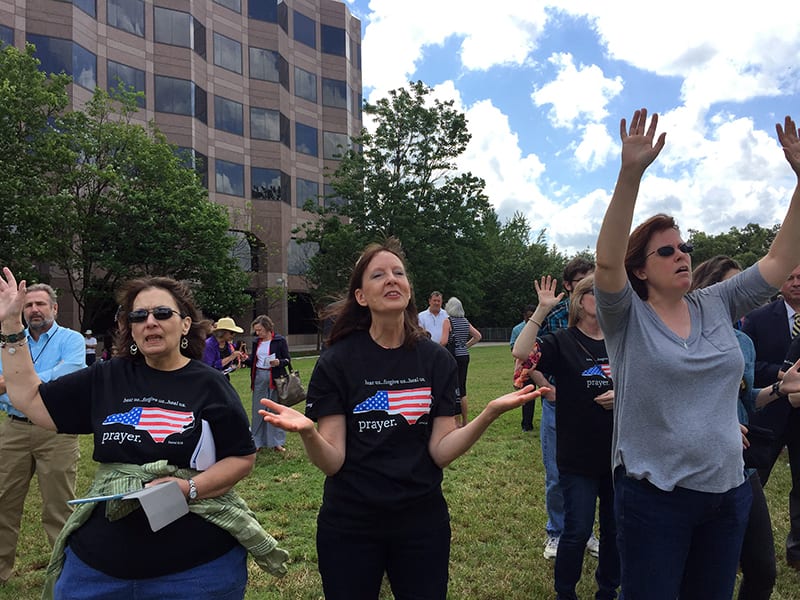 Believers in the power of prayer gather at state capitols for annual rite