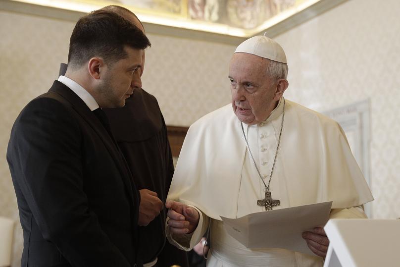 Basking in soccer glory, Ukraine now seeks papal visit
