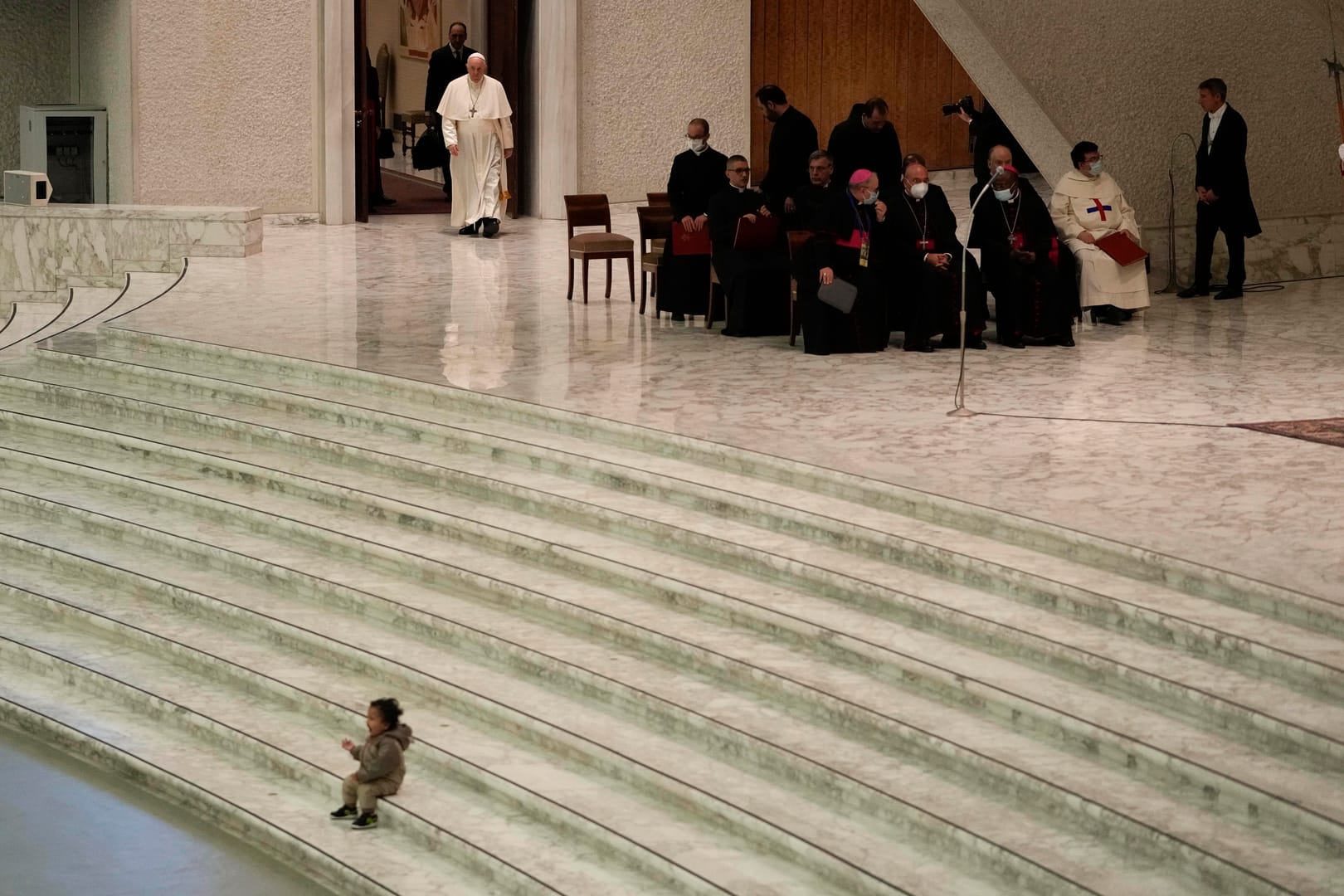 Pope meets Afghan family relocated to Italy for child’s care