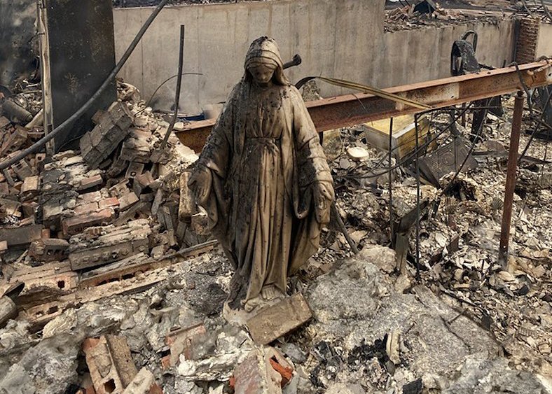 Colorado family finds hope in Mary statue largely untouched by wildfire