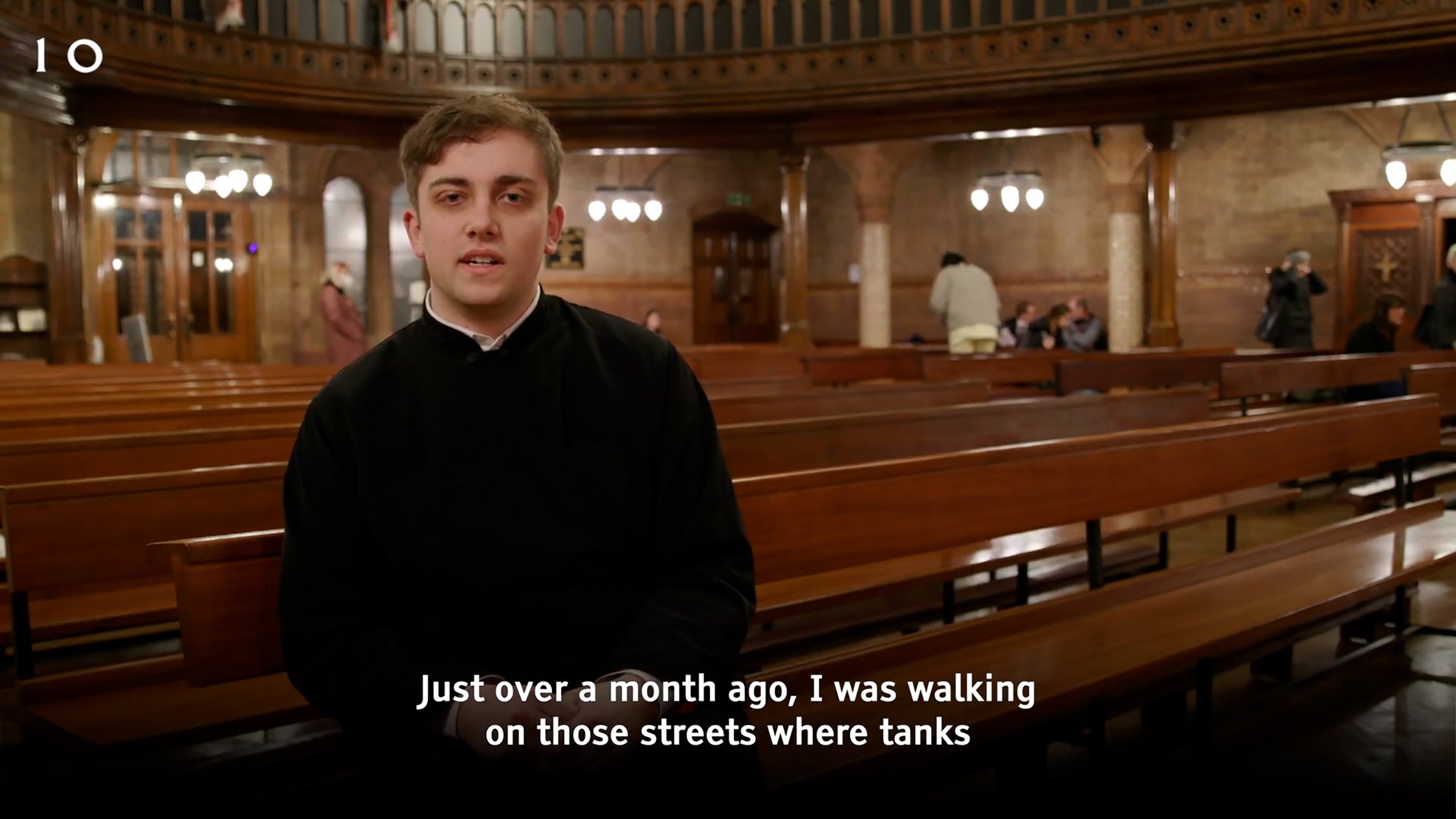 Unable to return, seminarian keeps in touch with classmates in Ukraine