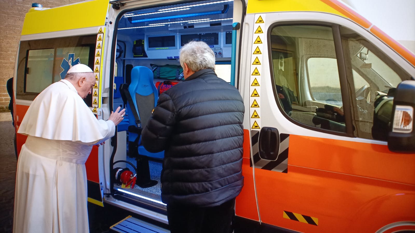 Cardinal driving ambulance from Vatican to Ukraine
