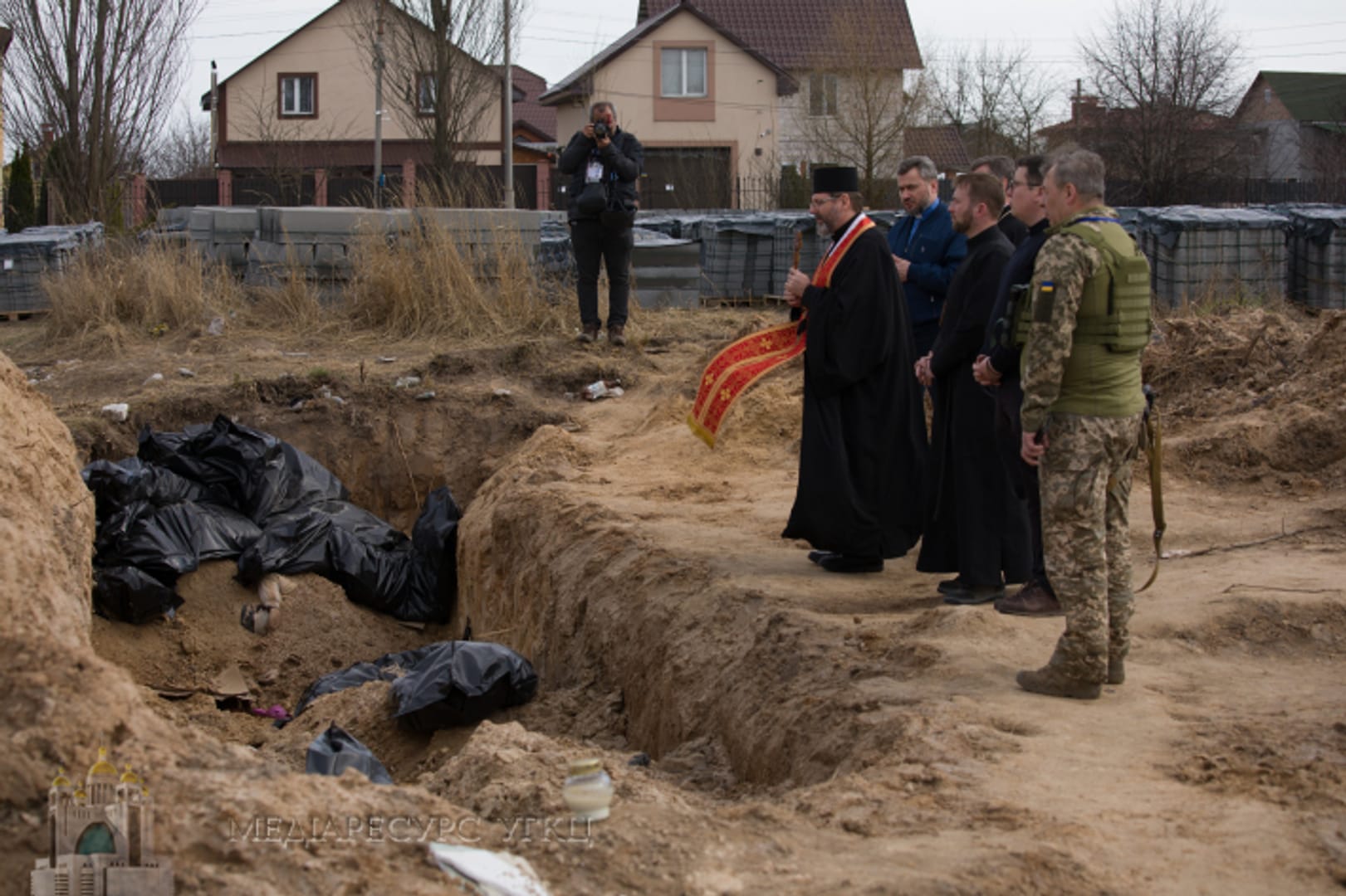 Ukrainian archbishop visits Bucha, says blood of dead ‘calls to heaven’