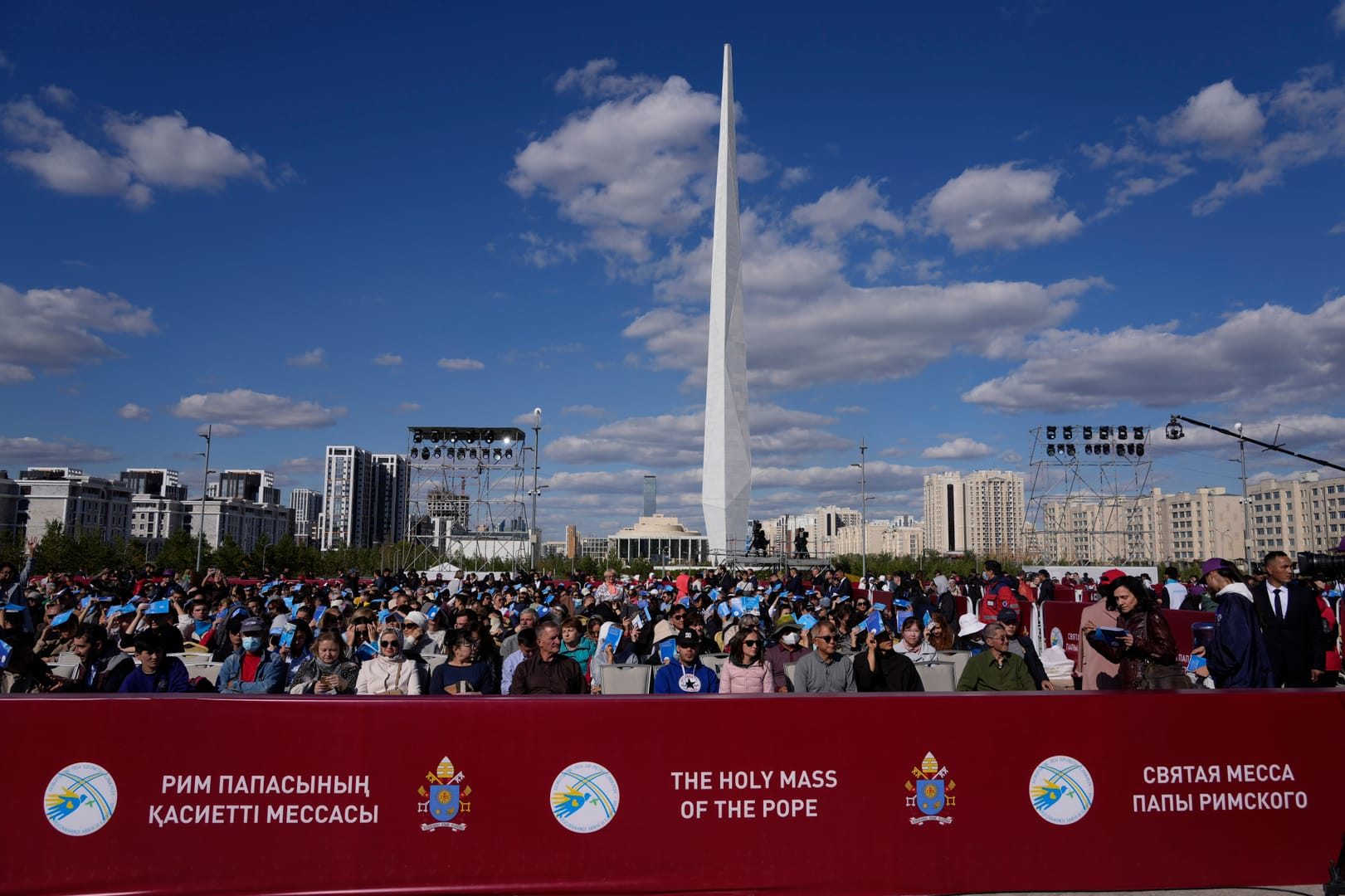 Pope tells Catholics in Kazakhstan that conflict must yield to dialogue