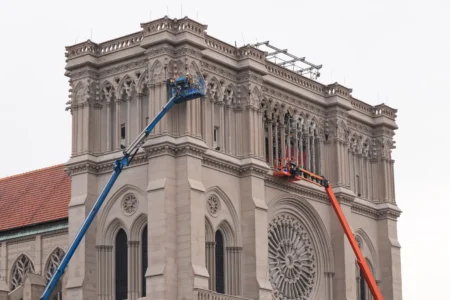 A view of the Cathedral Basilica of the Assumption in Covington, Kentucky, on Jan. 8, 2026. (Credit: Jeff Dean/AP.)