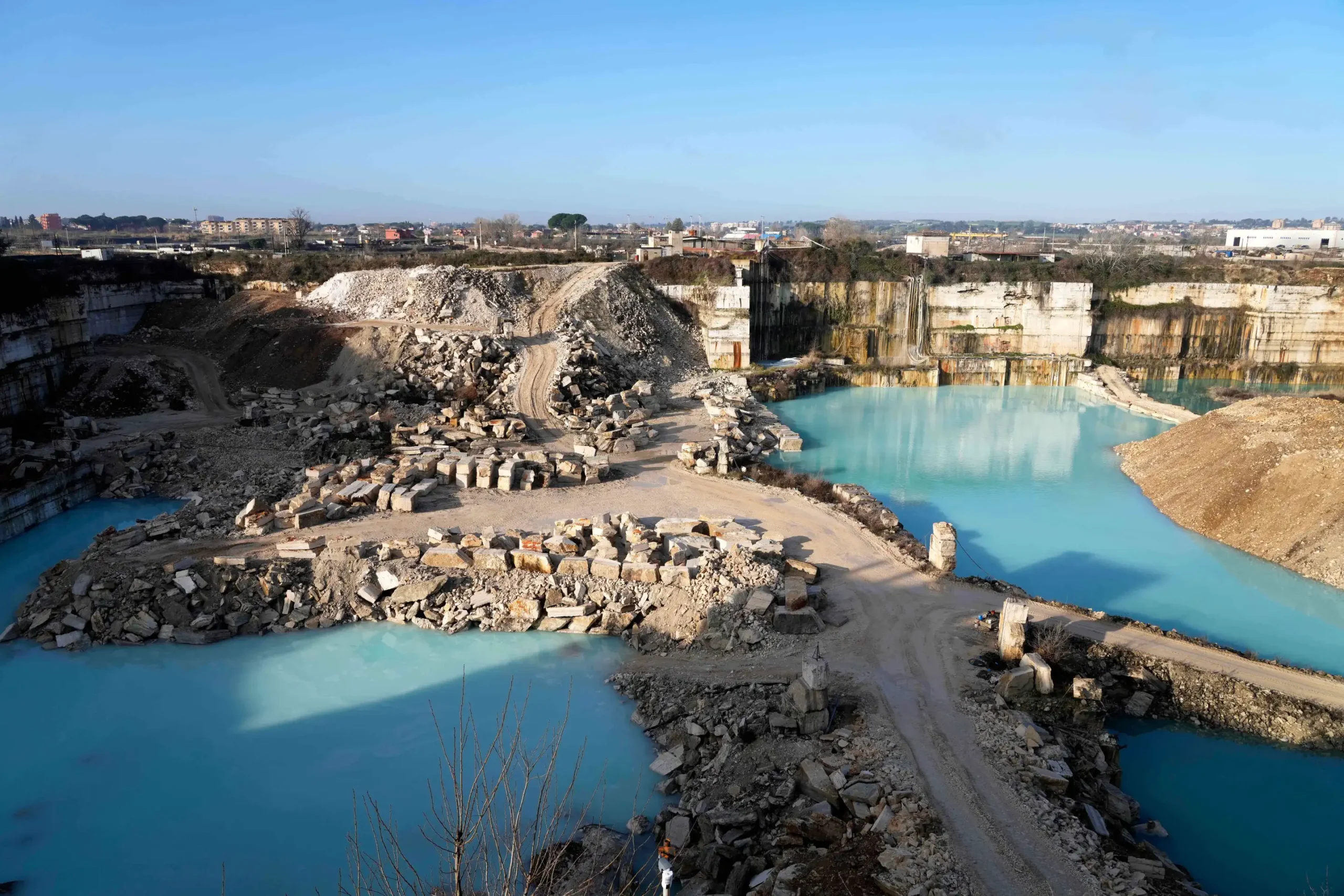 The travertine quarries that built St. Peter’s Square are carving rock for Mormon temple