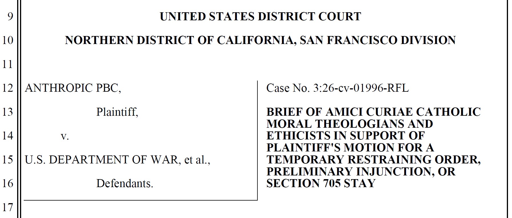Prominent Catholic thinkers pen brief for embattled AI giant Anthropic