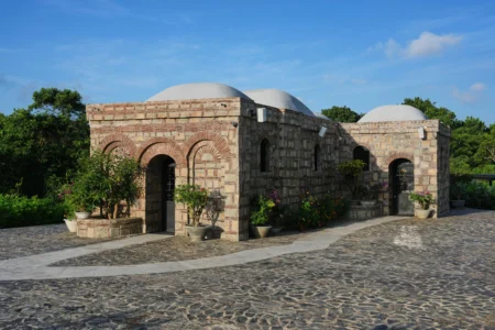 The Ephesus House, a replica of the House of the Virgin Mary in Ephesus, Turkey, now stands at Alfonso town, Cavite province, Philippines on July 16, 2026. (Credit: Aaron Favila/AP.)